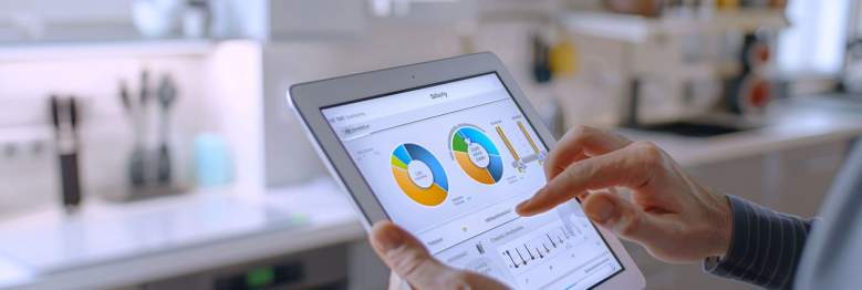 Tablet zur Energieüberwachung